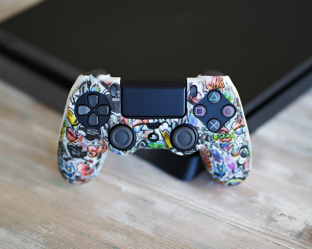graffiti ps4 controller silicone skin cover case wrap grips