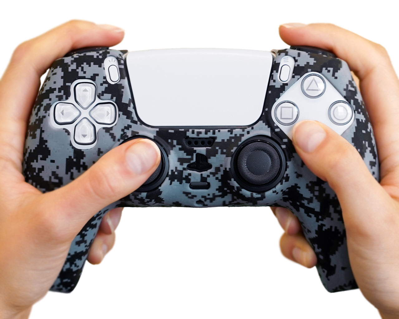 navy camo ps5 controller skin silicone case
