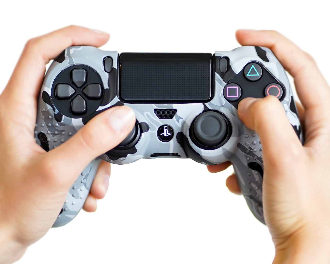 gray ocean camo ps4 silicone controller skin cover case