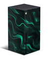 emerald green xbox series x console skin wrap