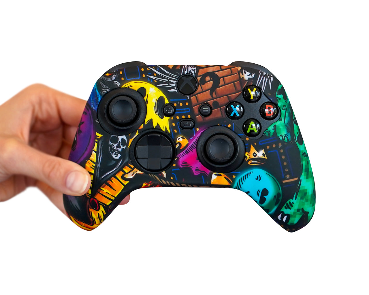 scorpion mortal kombat xbox series x s silicone controller skin case minecraft