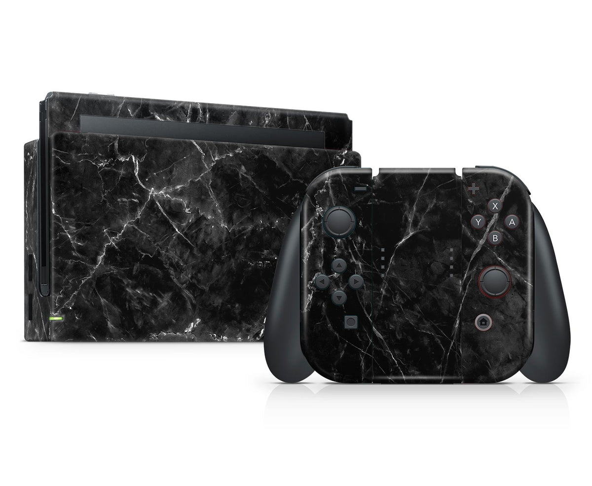 black marble nintendo switch skin