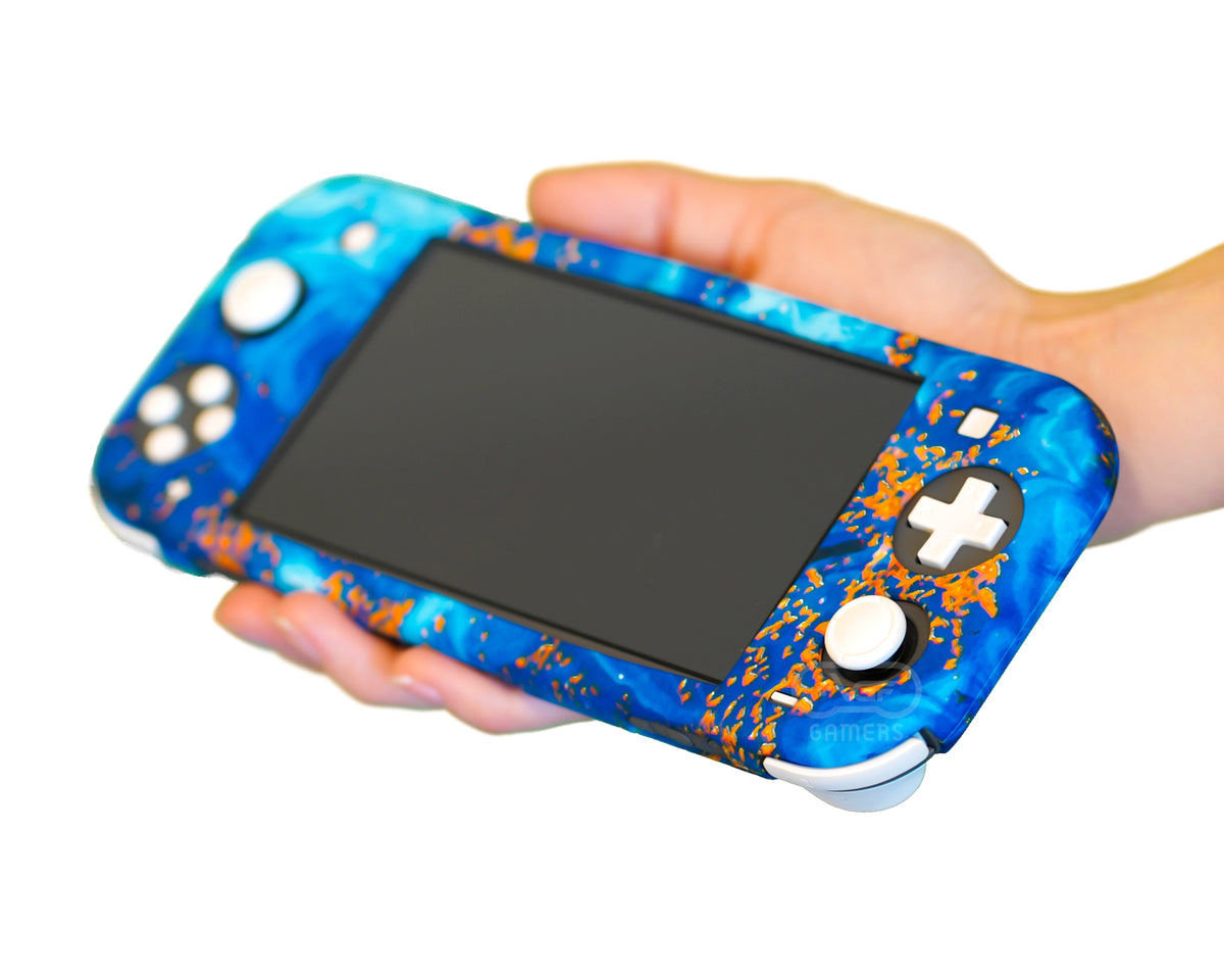 switch lite silicone case cover blue electric ocean water