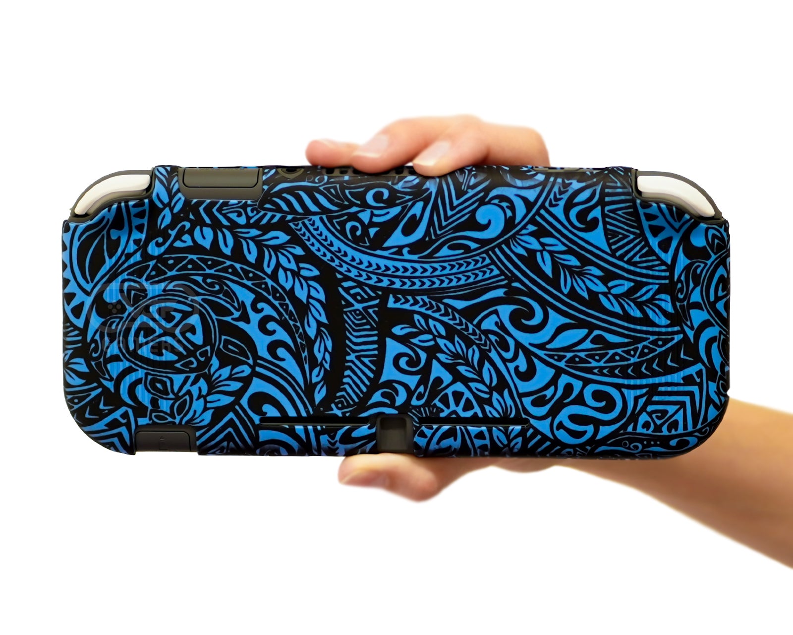 blue-motif-flower-theme-switch-lite-skin-cover-case-wrap