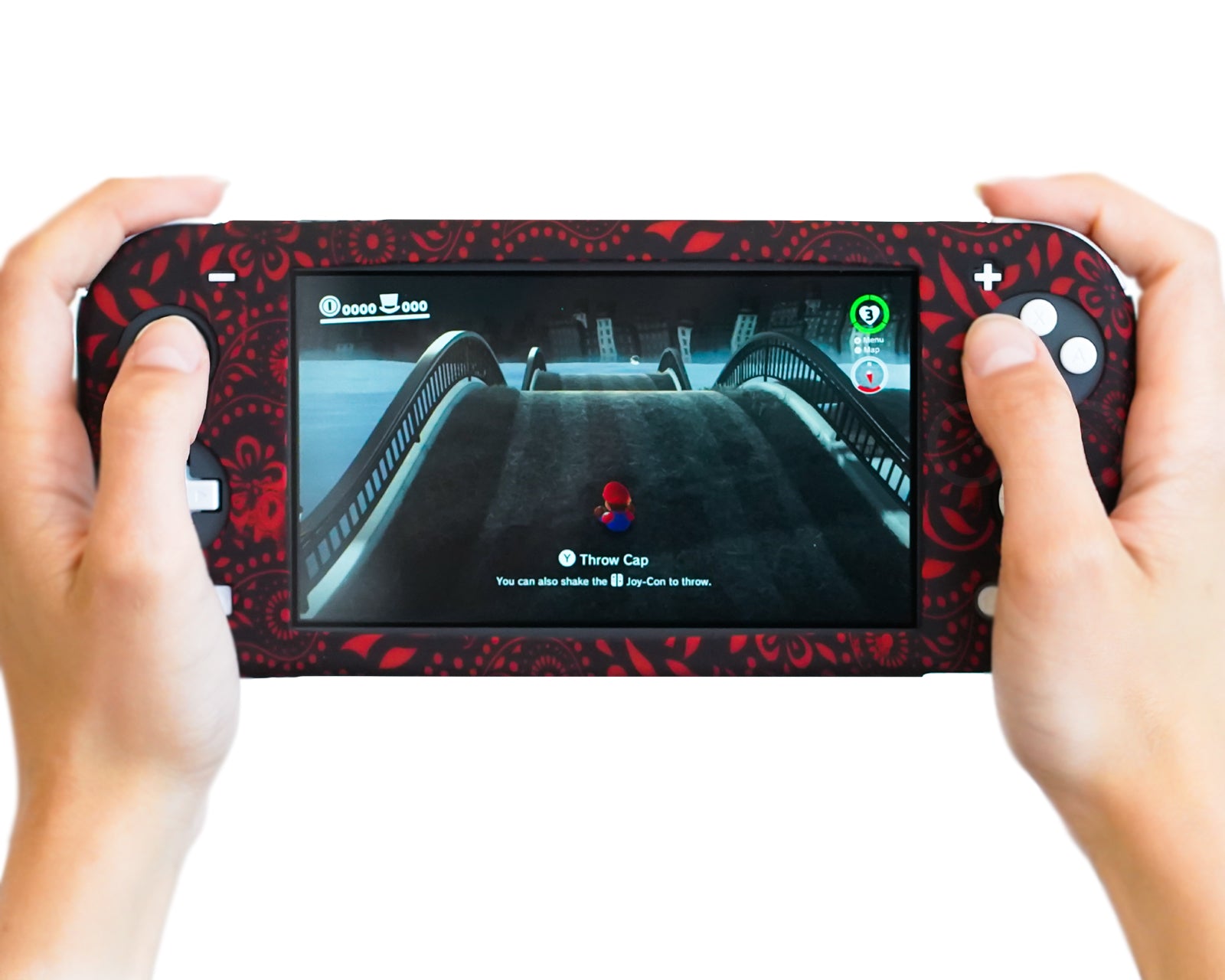 floral flowers nintendo switch lite case