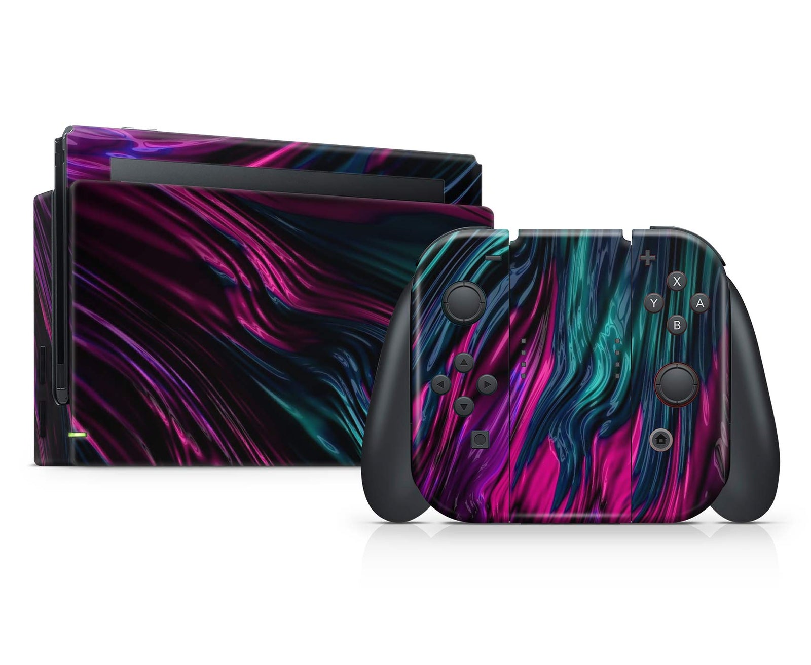 abstract purple nintendo switch skin