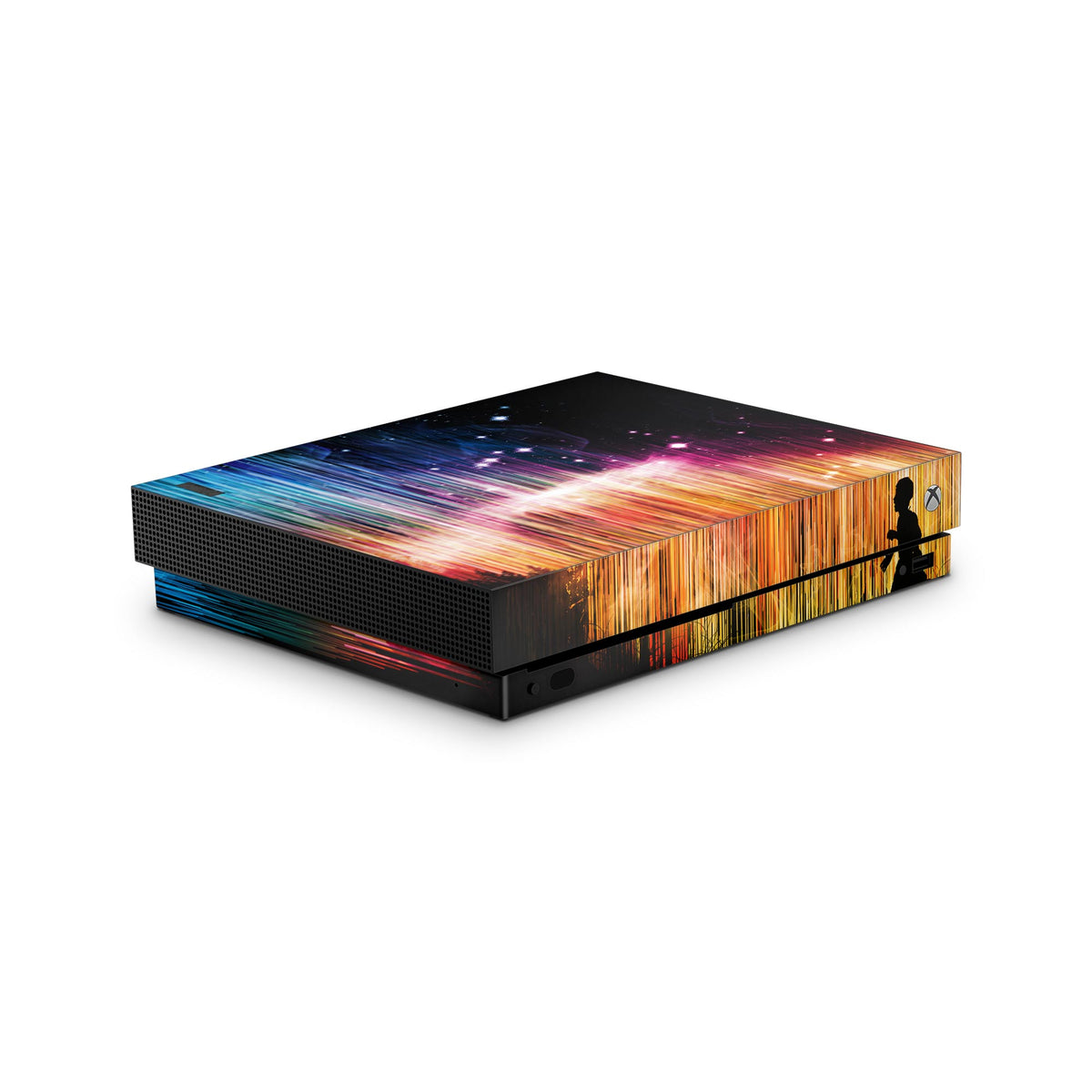 xbox one x console skin northern lights stars galaxy