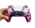 pink camo ps5 dualsense controller skin case cover