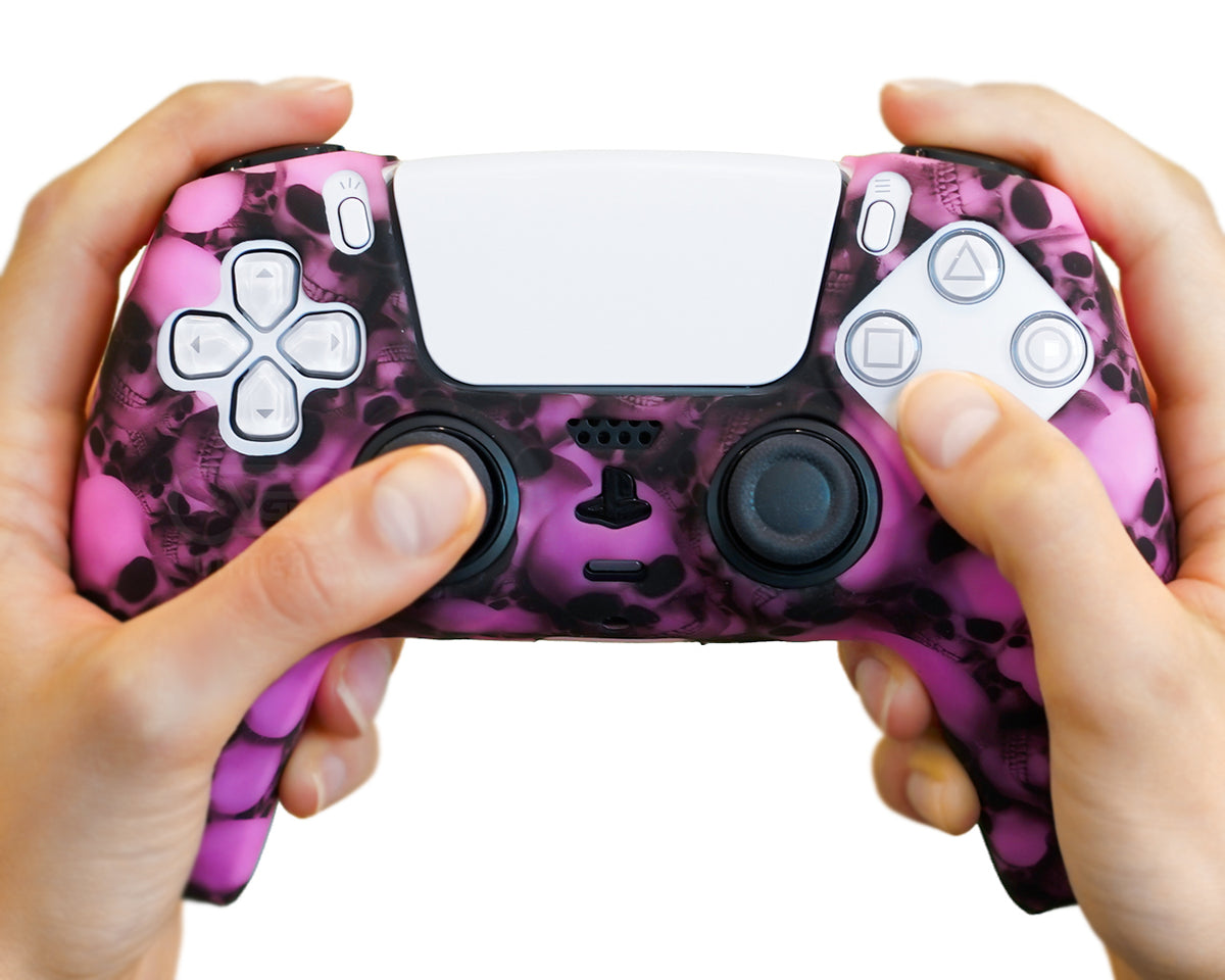 pink skulls ps5 controller