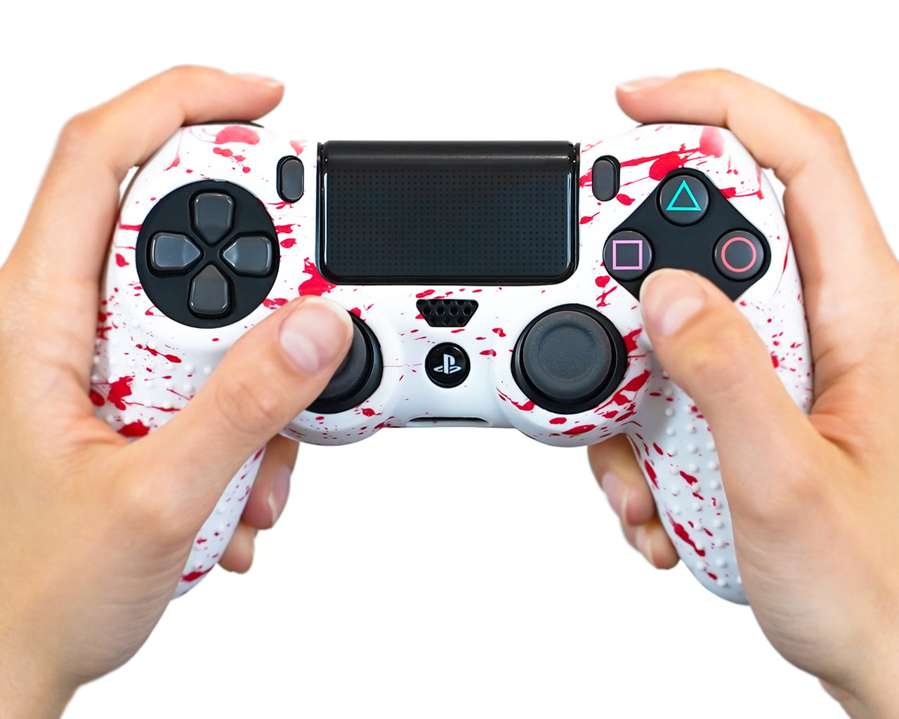 blood splatter ps4 controller hydro dipped silicone case grip cover
