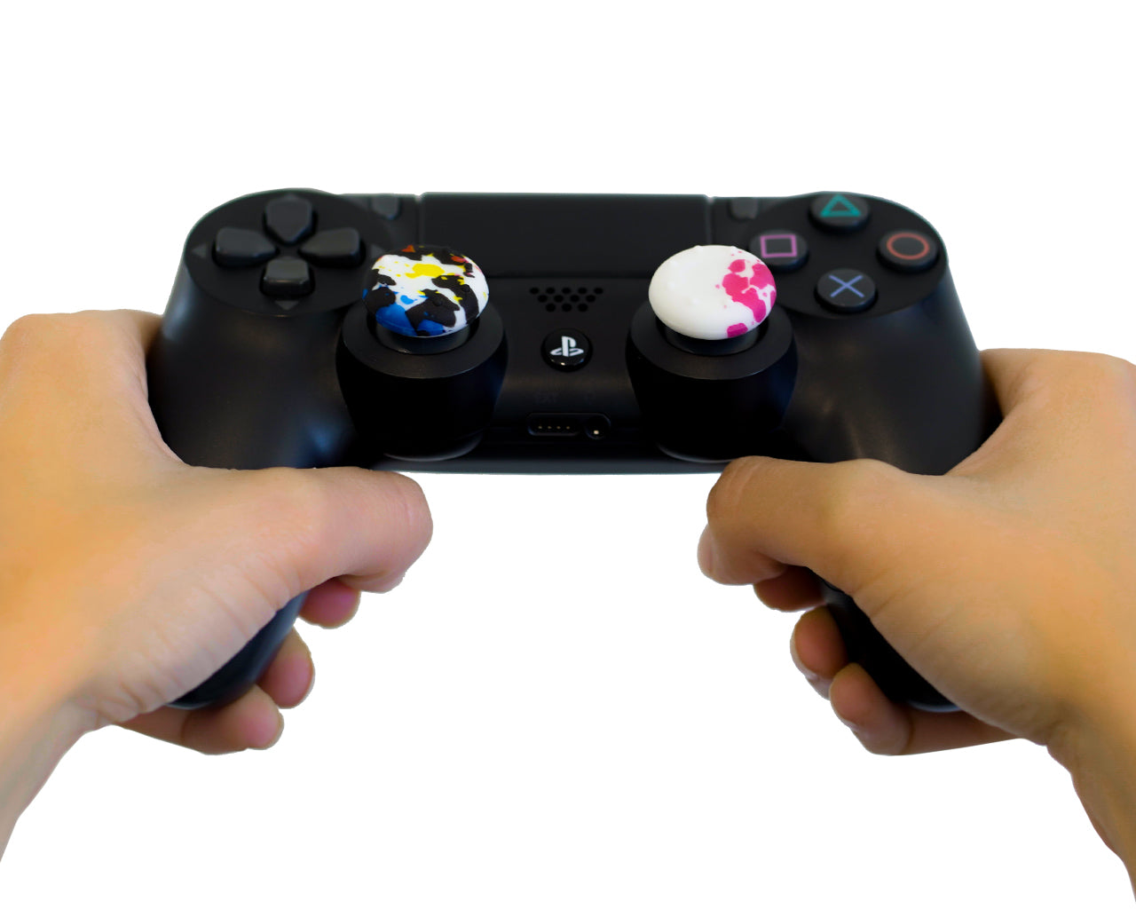 paint splatter thumbstick grips ps4