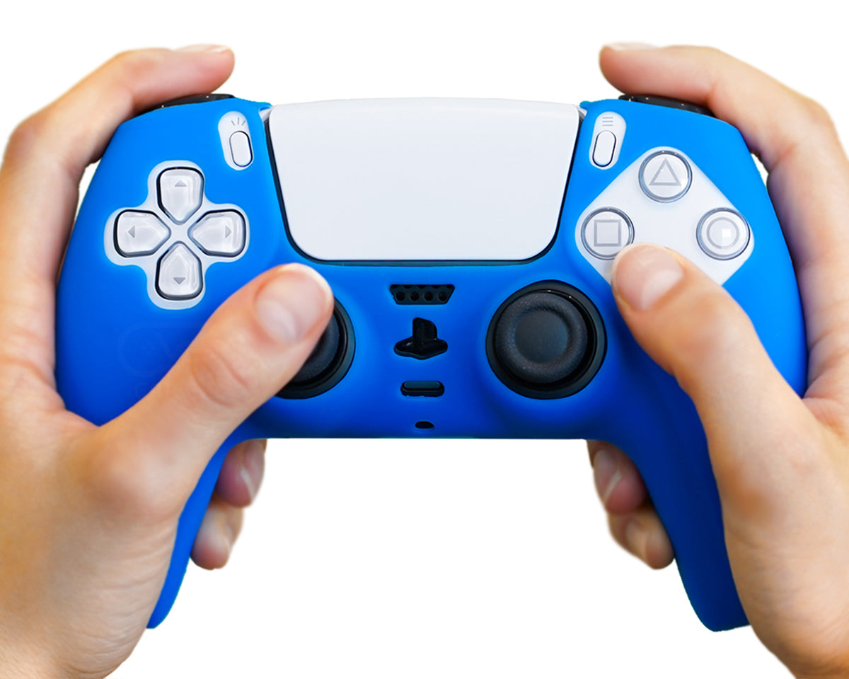 blue ps5 controller dualsense skin case cover