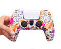 floral flowers theme for ps5 controller skin case grip cover wrap