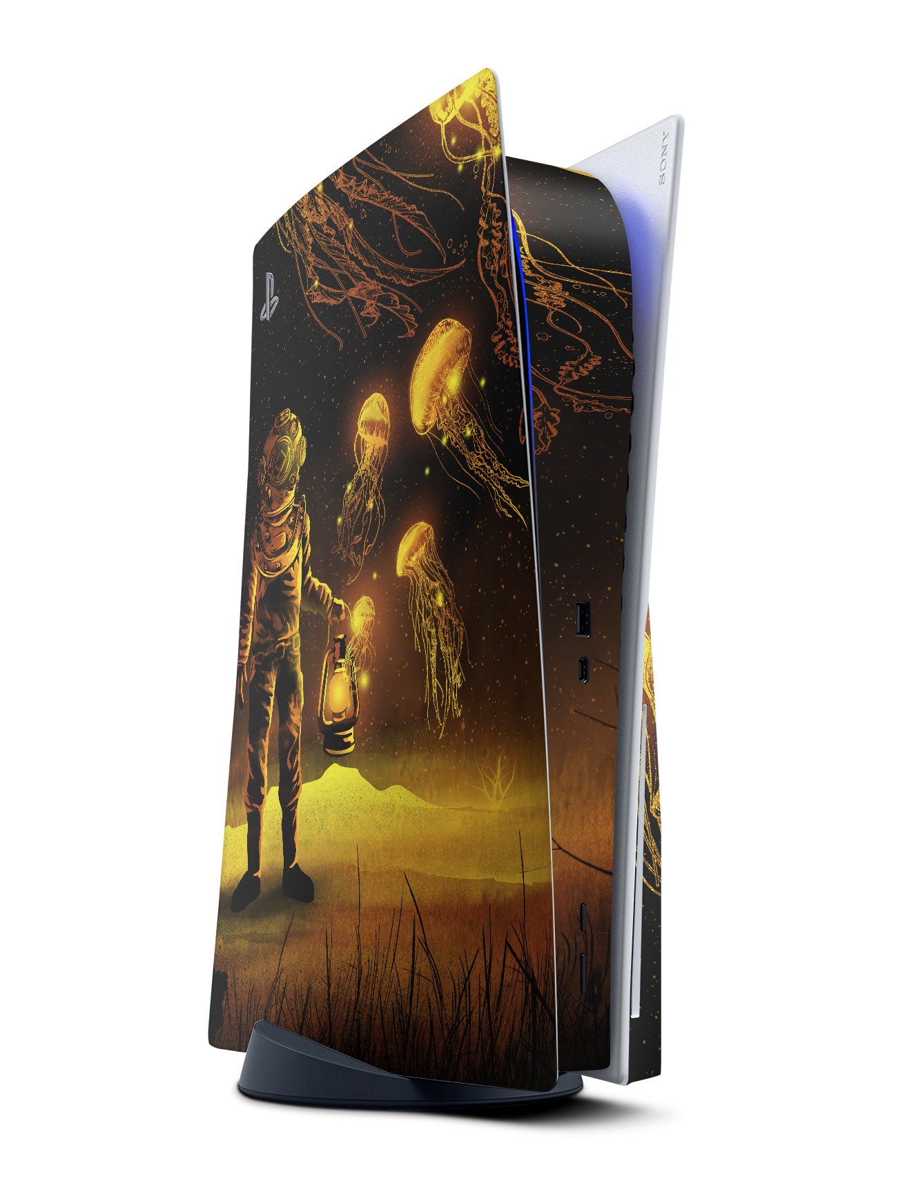 vinyl console skin sticker wrap for sony playstation 5 disc digital ps5