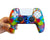 rainbow paint splatter skin for ps5 controller silicone case cover grip