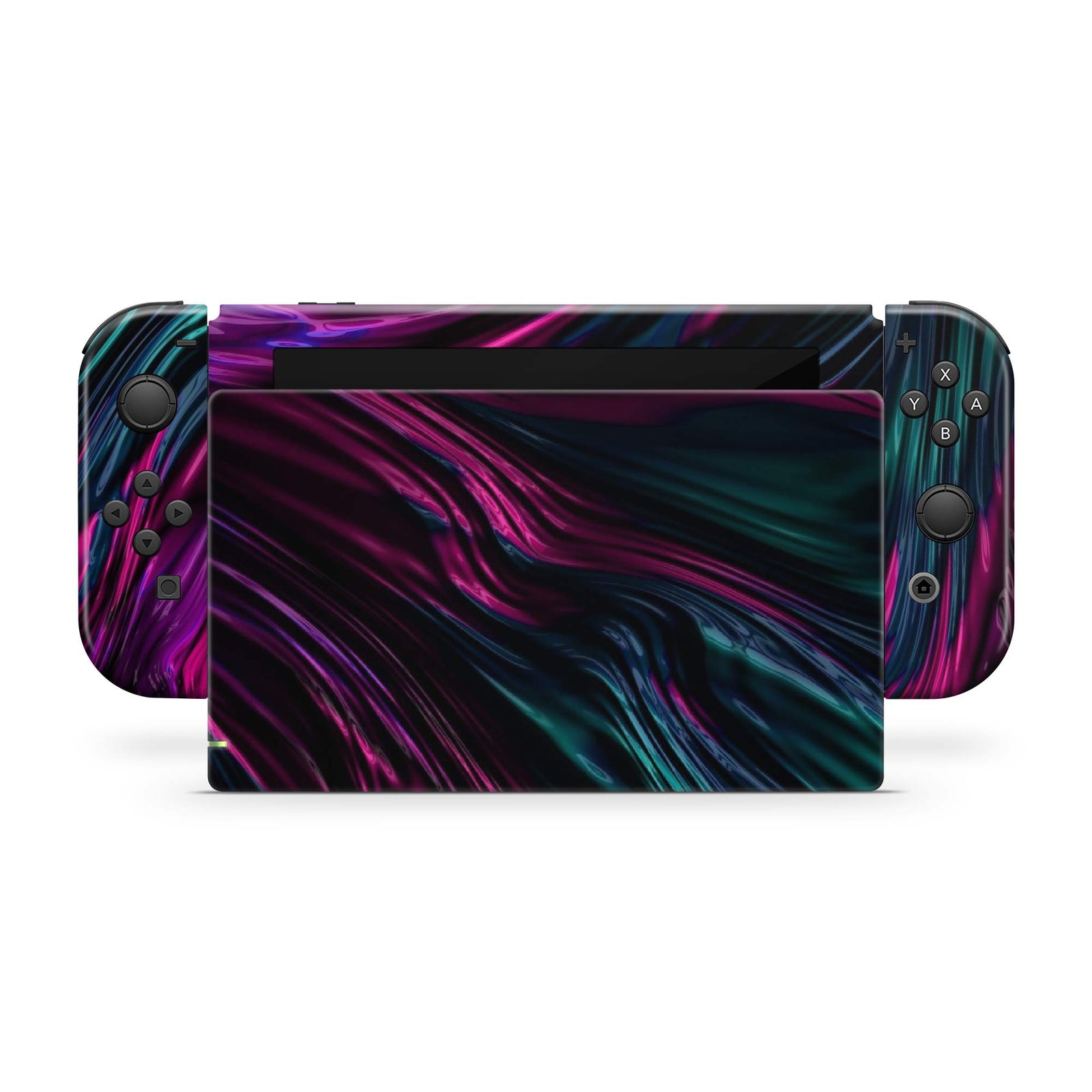 abstract purple nintendo switch joycons skin stickers