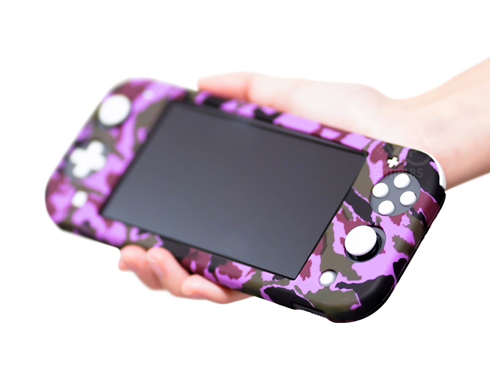 nintendo switch lite silicone case protector cover wrap purple camouflage