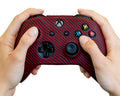 red carbon fiber controller for xbox one case cover skin grips