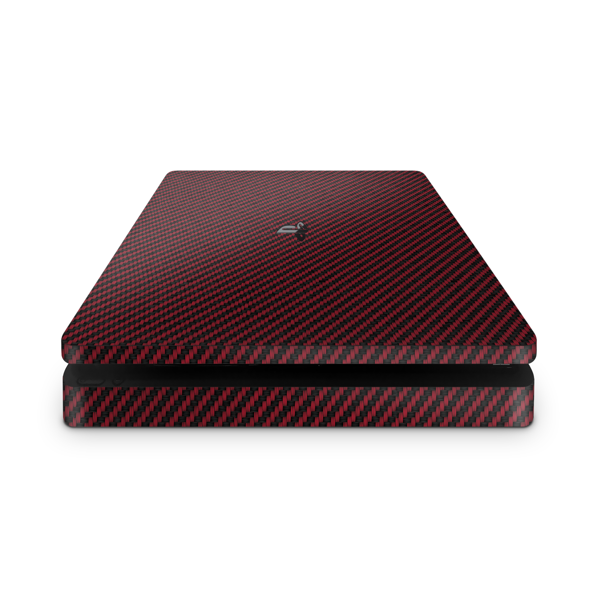 red-carbon-fiber-ps4-slim-console-vinyl-skin-wrap