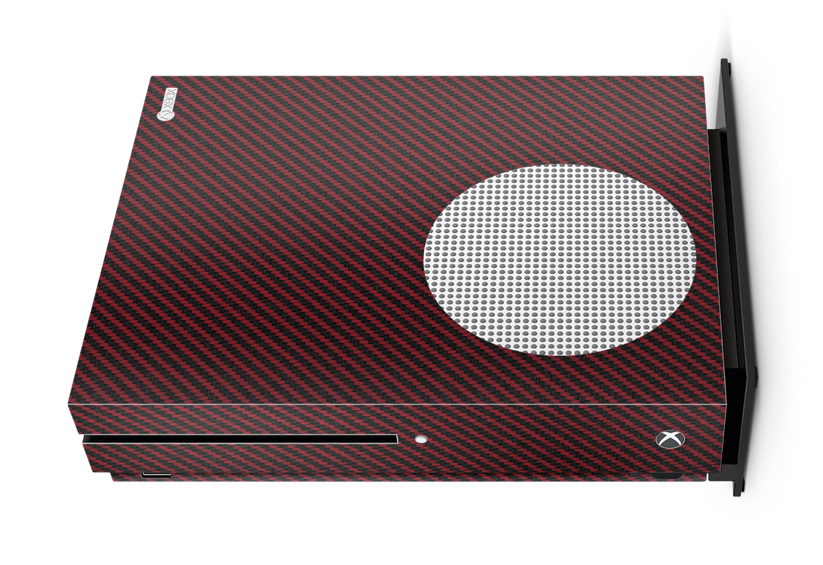 red carbon fiber xbox one s console skin sticker vinyl