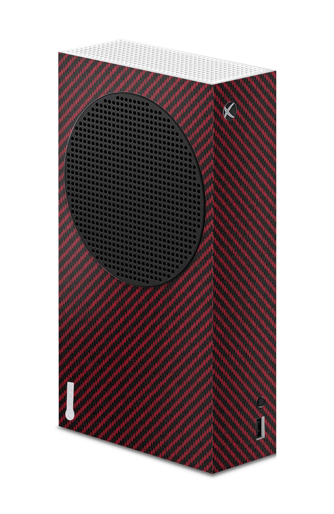 red carbon fiber xbox series s console skin sticker wrap