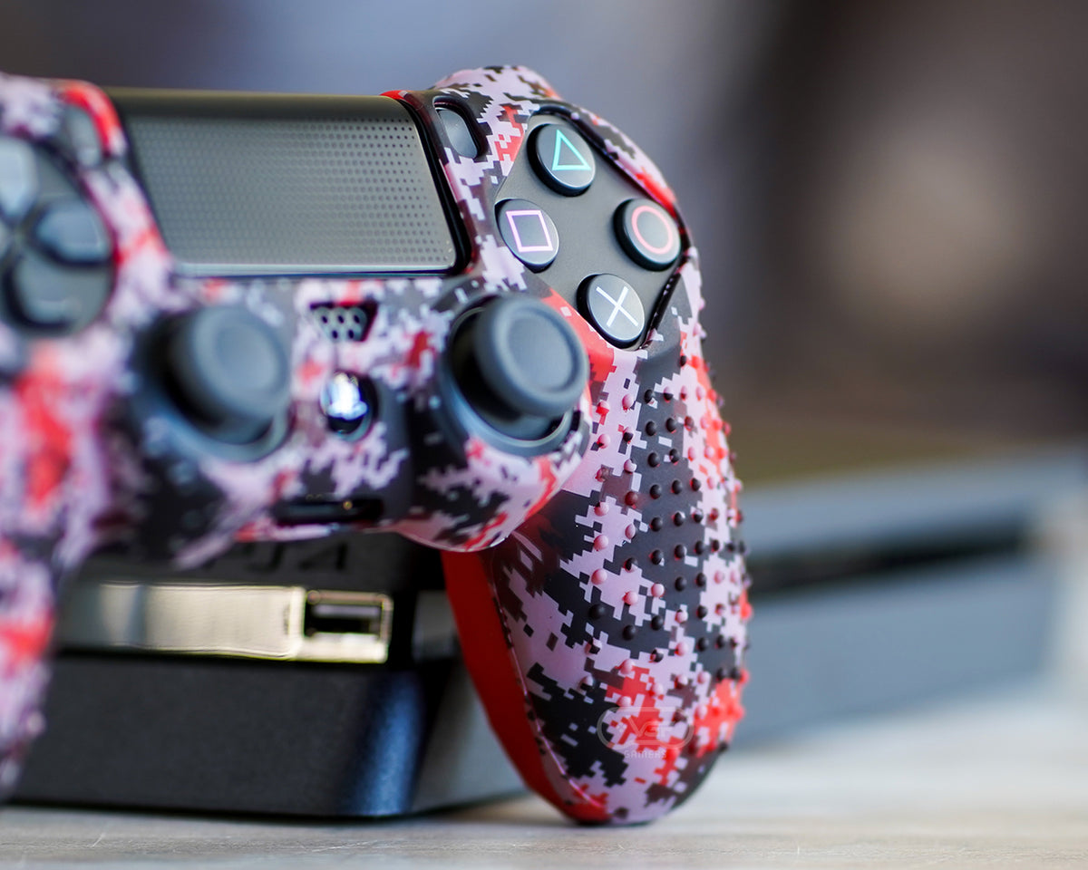 Red Digital Camo - PS4 Controller Skin