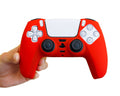 red ps5 silicone controller case cover
