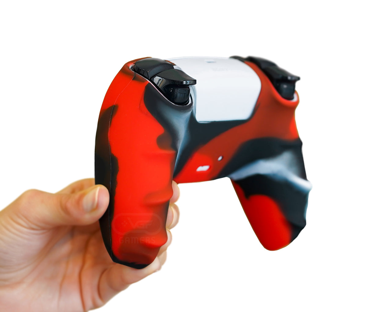red ps5 silicone controller case cover