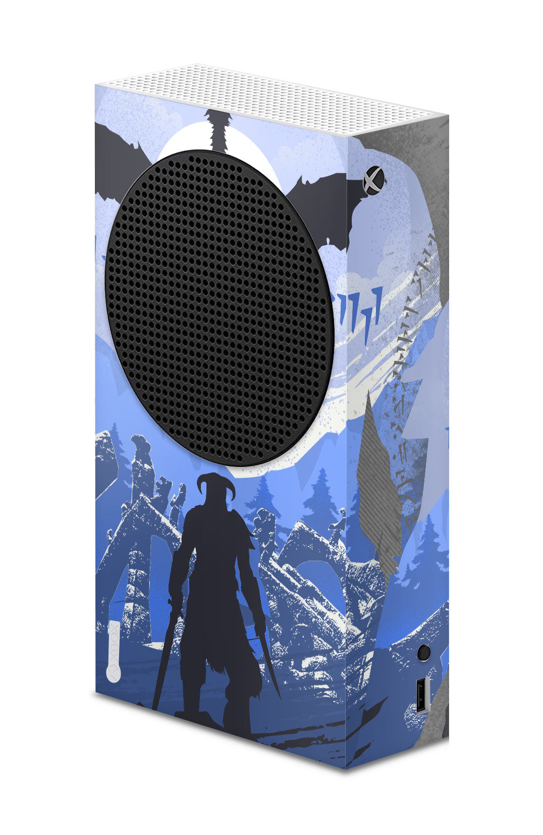 skyrim xbox series s console skin