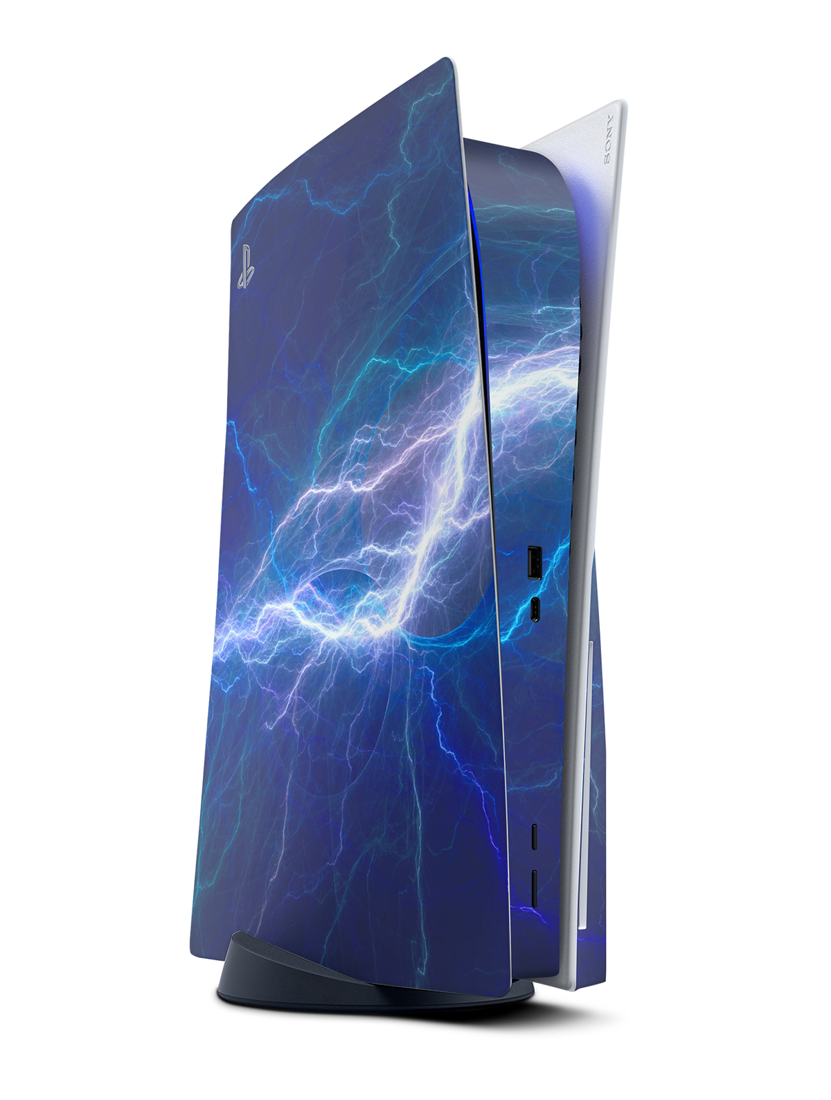 electric lightning ps5 console skin sticker wrap vinyl 3m