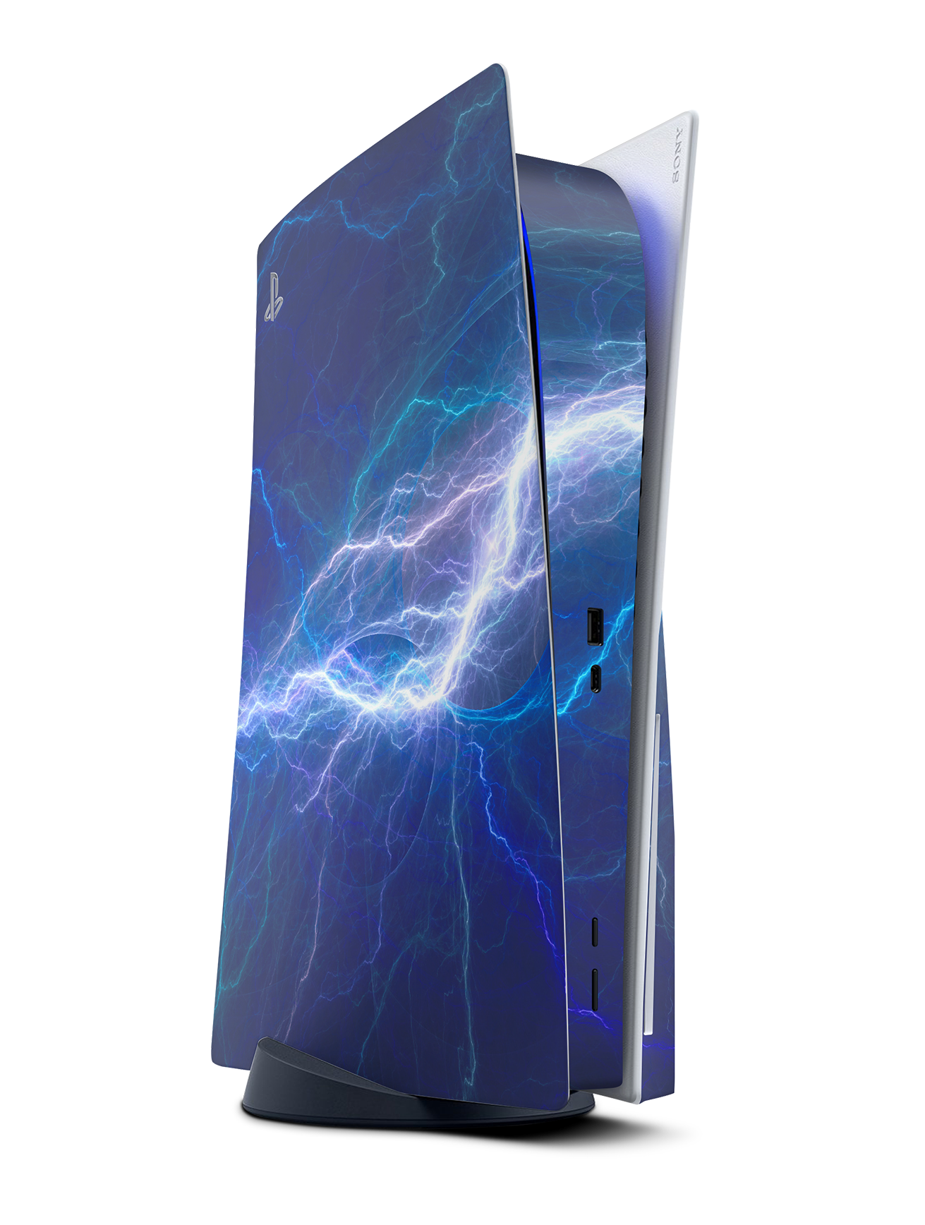 electric lightning ps5 console skin sticker wrap vinyl 3m