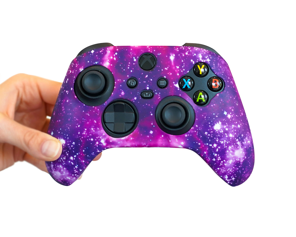 space galaxy stars xbox series x controller skin case cover grip