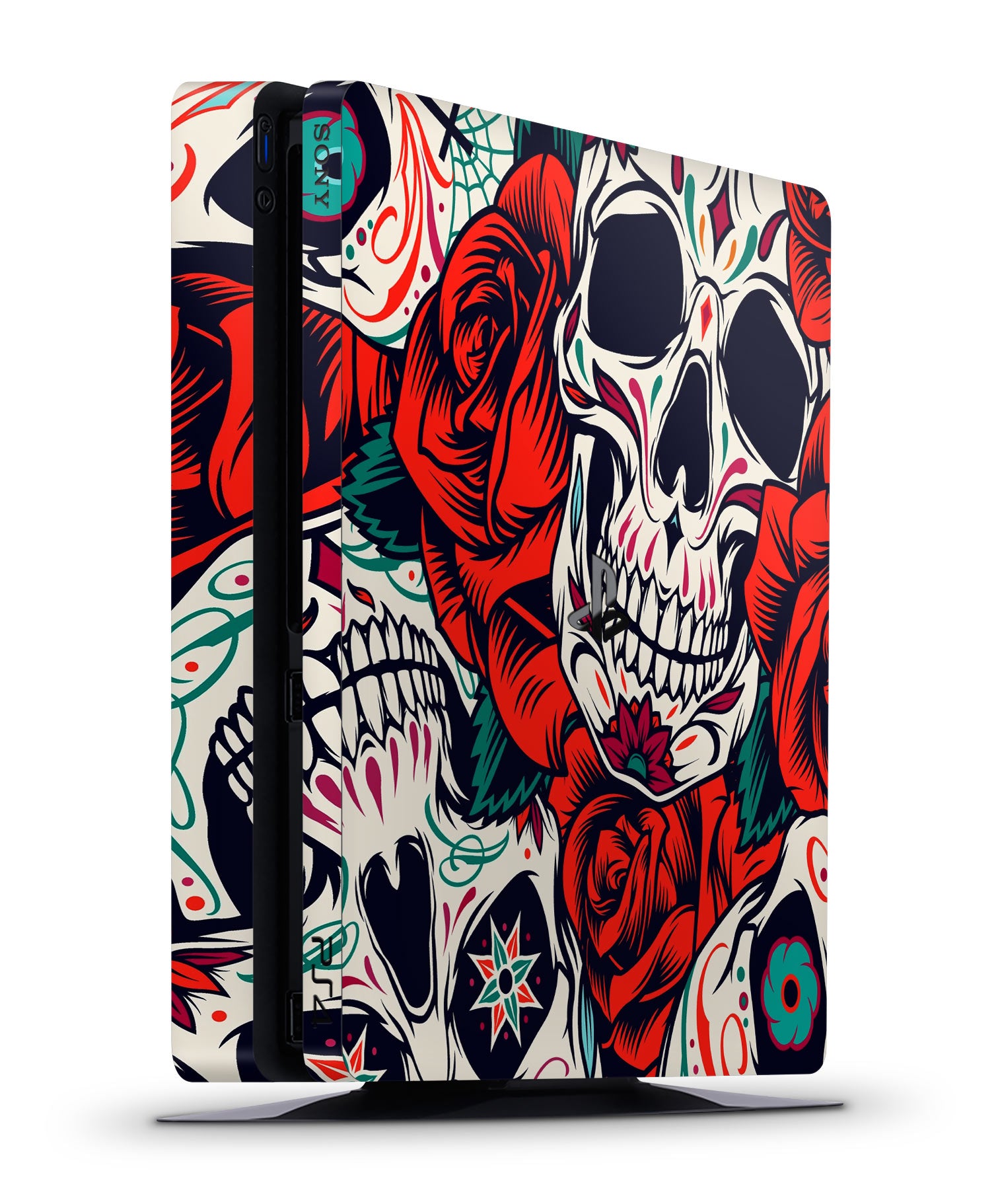 sugar skulls calavera ps4 slim vinyl console skin sticker wrap