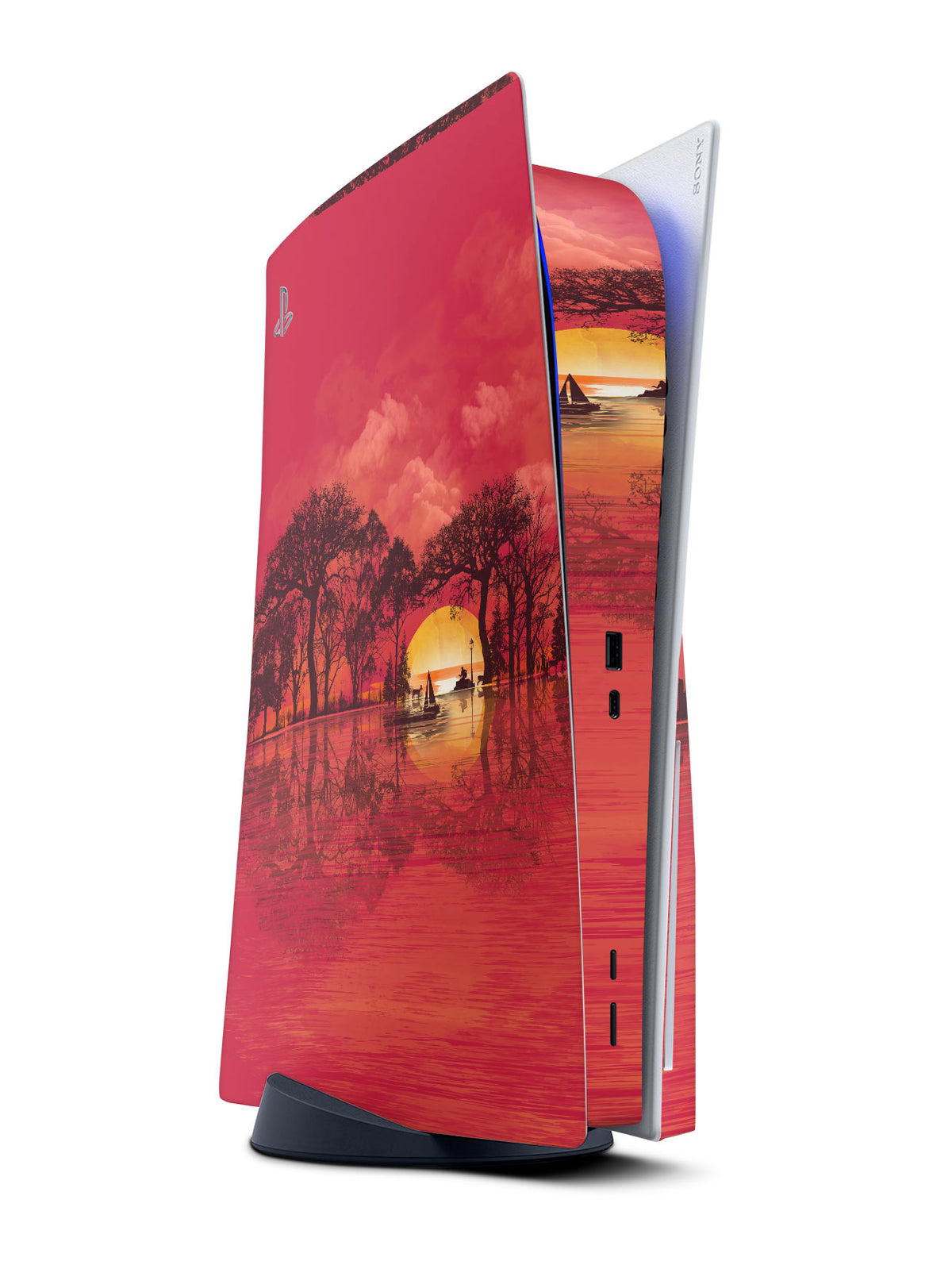 sunset-ps5-vinyl-console-skin-sticker-wrap