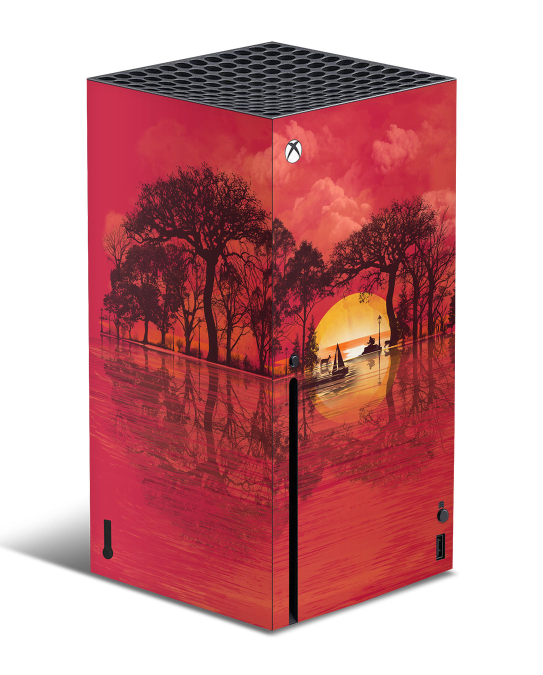 sunset-xbox-series-x-console-skin-wrap