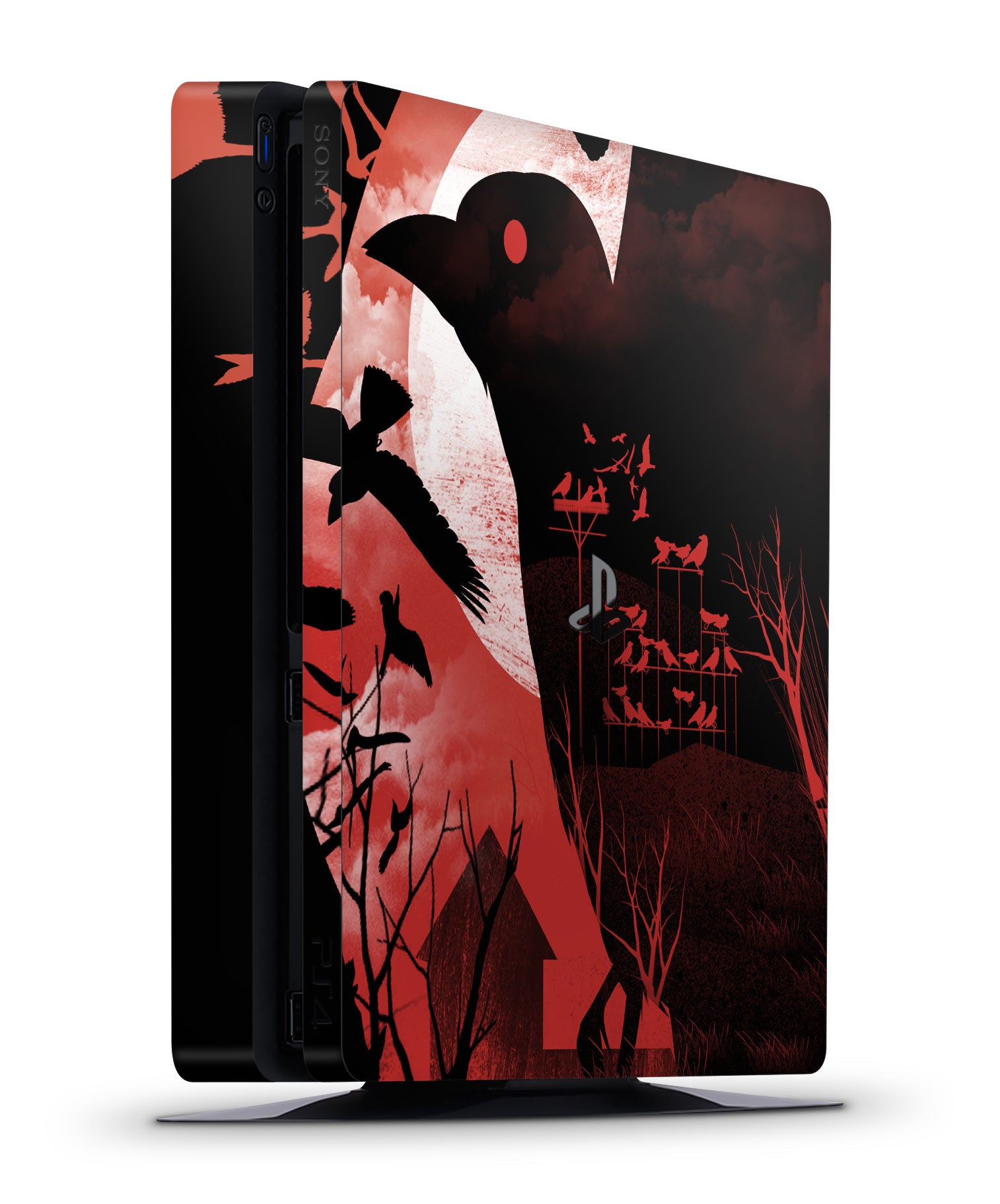 the-birds-horror-movie-sony-ps4-slim-console-skin