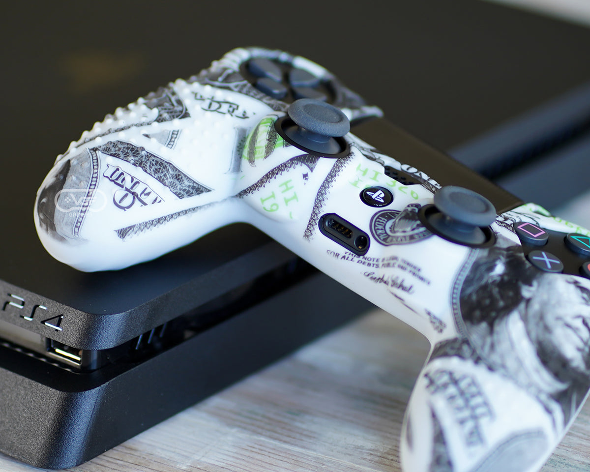 benjamin franklin ps4 controller skin cover case silicone