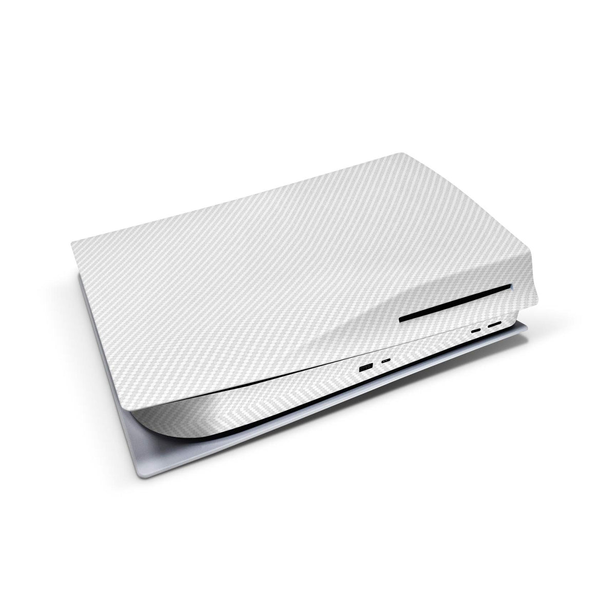 white carbon fiber ps5 skin console wrap