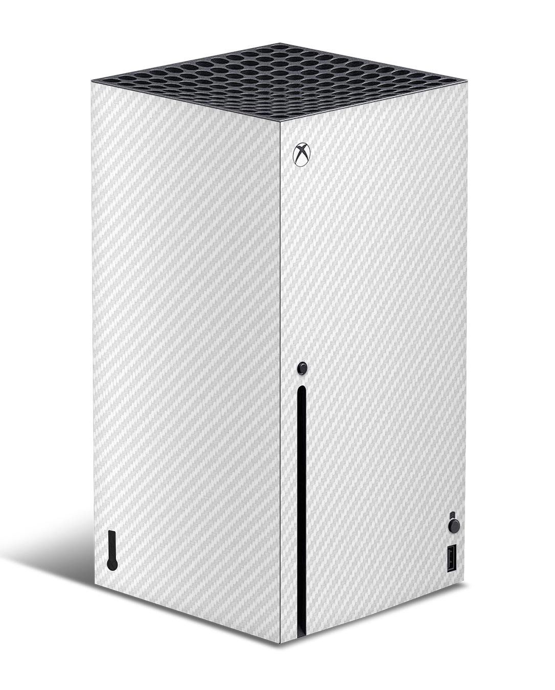 white carbon fiber xbox series x skin wrap
