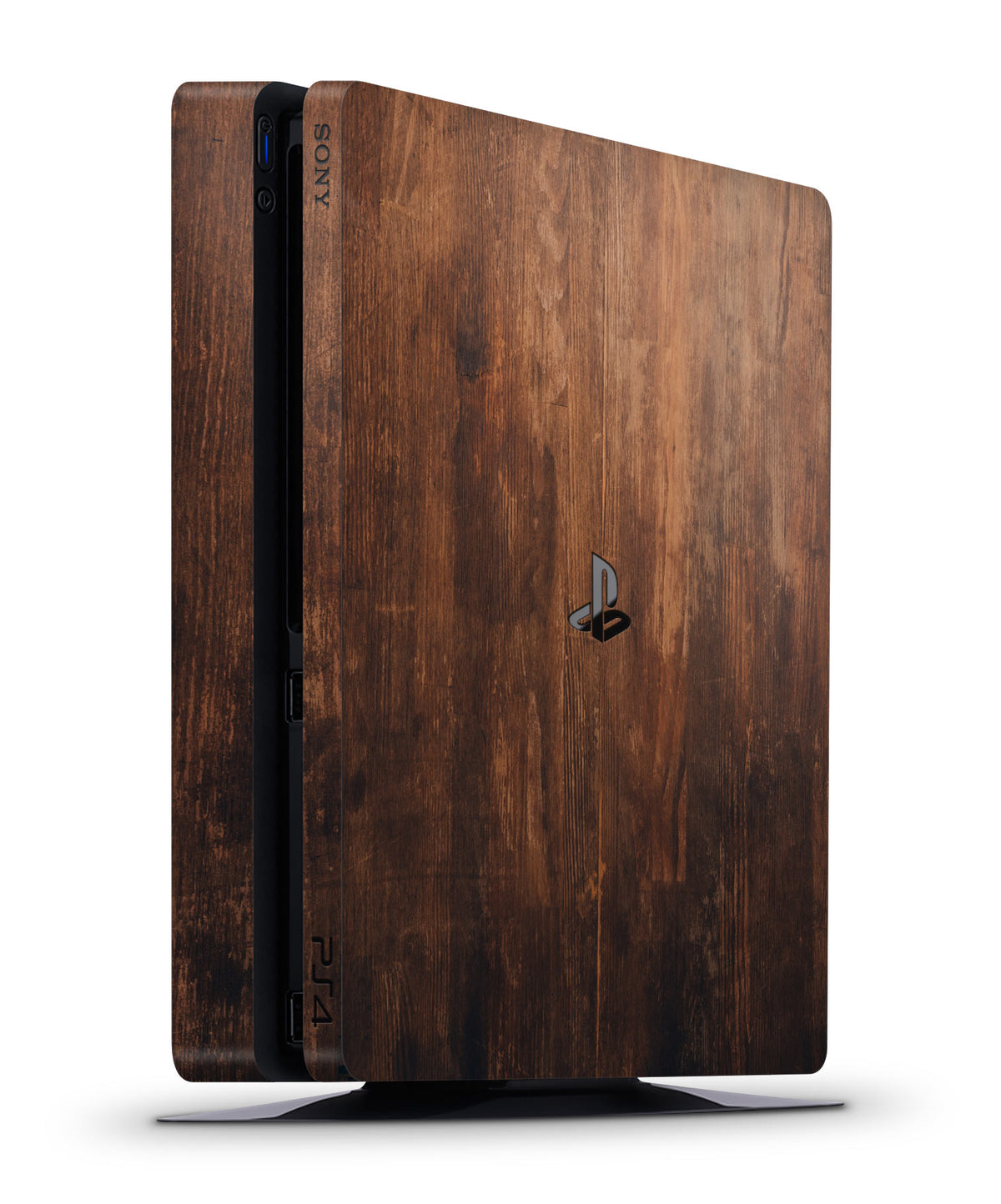 brown wood texture ps4 slim vinyl console skin sticker wrap