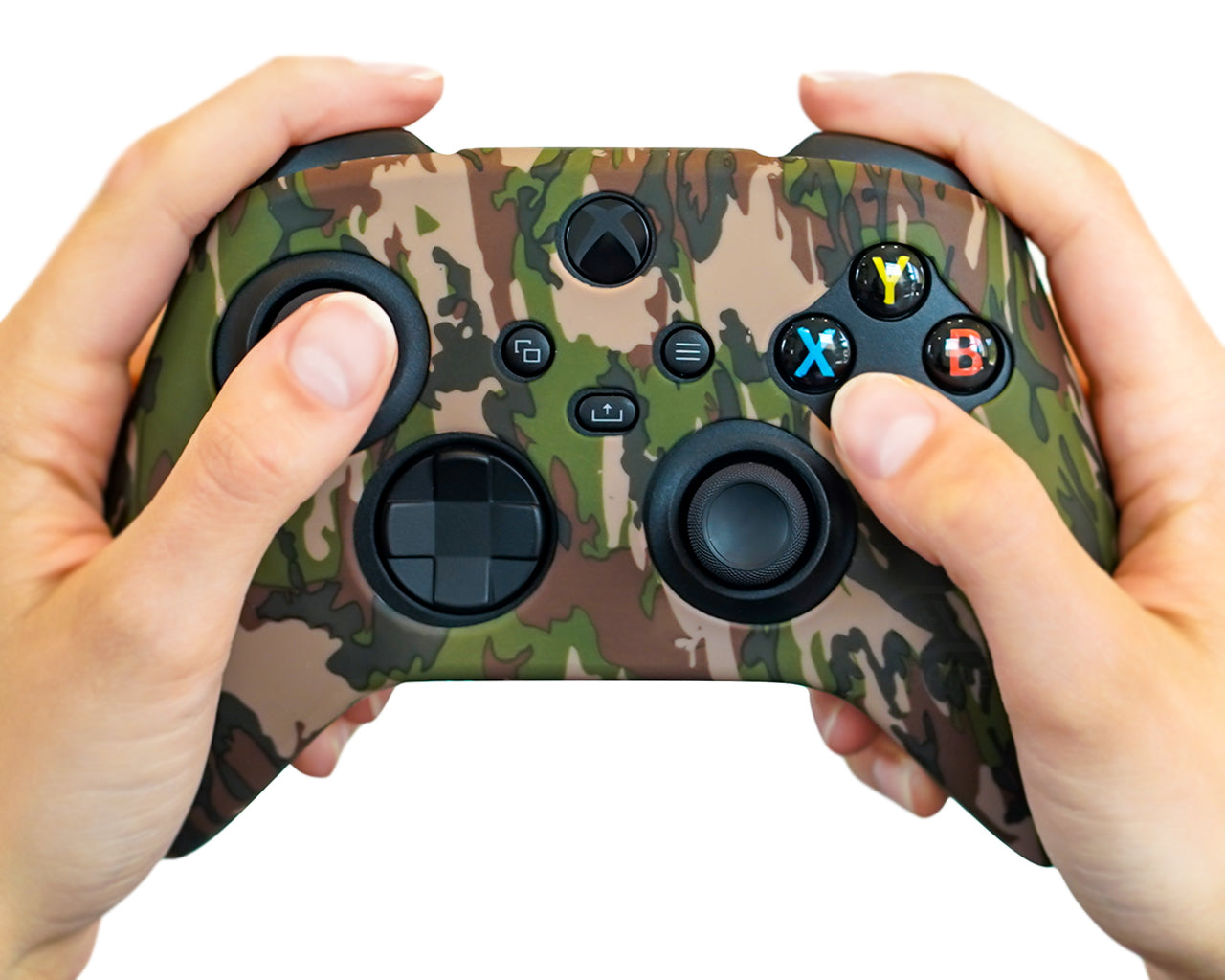 woodland-camo-xbox-series-x-controller-skin-silicone-case-grip