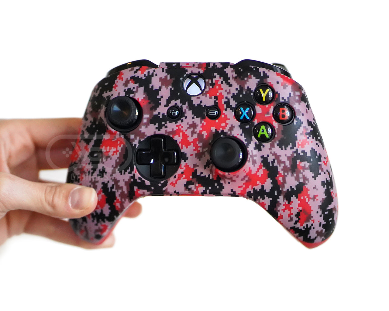 red digital camo xbox one s x controller wrap skin cover