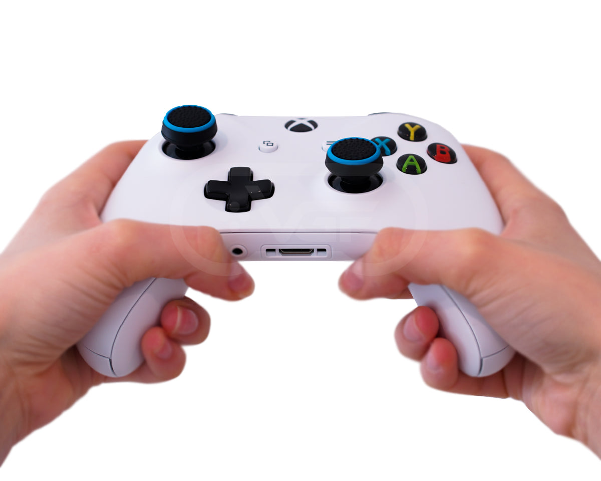 Black/Blue Ring - ProTouch® Flat Grip Thumbsticks Skins