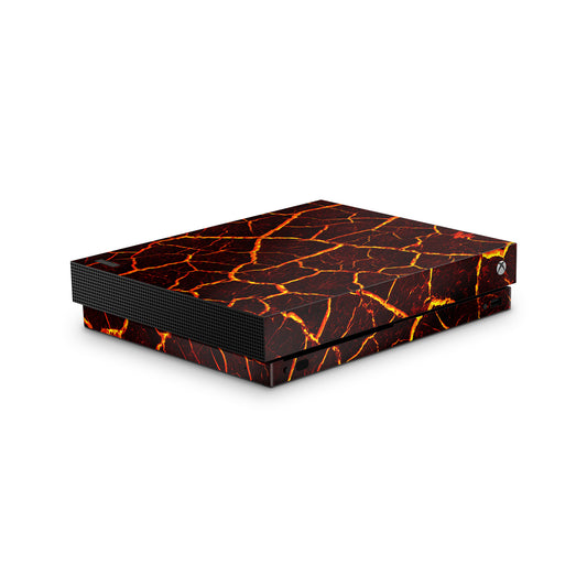 xbox one x lava console skin sticker wrap cover