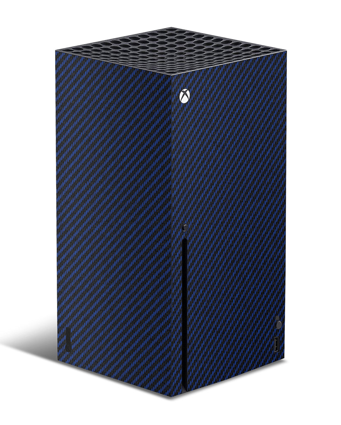 blue carbon fiber skin wrap for xbox series x console